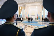 В Астане состоялась церемония официальной встречи Президента Ильхама Алиева (ФОТО)