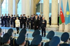 В Астане состоялась церемония официальной встречи Президента Ильхама Алиева (ФОТО)
