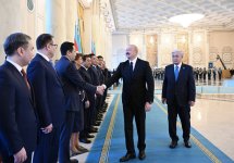 В Астане состоялась церемония официальной встречи Президента Ильхама Алиева (ФОТО)