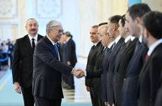 В Астане состоялась церемония официальной встречи Президента Ильхама Алиева (ФОТО)