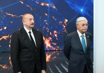 Президент Ильхам Алиев и Президент Касым-Жомарт Токаев посетили Международный центр искусственного интеллекта Alem.ai в Астане (ФОТО)