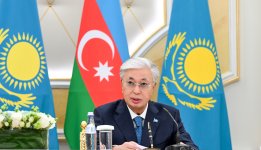 Президент Ильхам Алиев и Президент Касым-Жомарт Токаев выступили с заявлениями для прессы (ФОТО)