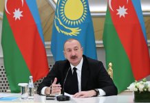 Президент Ильхам Алиев и Президент Касым-Жомарт Токаев выступили с заявлениями для прессы (ФОТО)