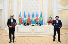 Состоялся обмен документами, подписанными между Азербайджаном и Казахстаном (ФОТО)