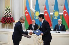 Состоялся обмен документами, подписанными между Азербайджаном и Казахстаном (ФОТО)