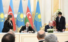 Состоялся обмен документами, подписанными между Азербайджаном и Казахстаном (ФОТО)