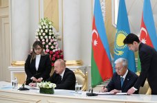 Состоялся обмен документами, подписанными между Азербайджаном и Казахстаном (ФОТО)