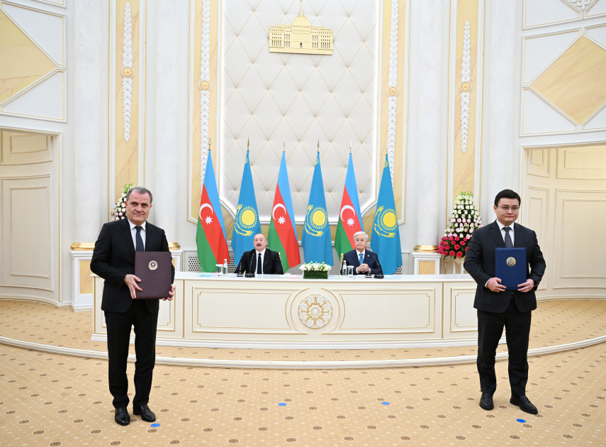Состоялся обмен документами, подписанными между Азербайджаном и Казахстаном (ФОТО)