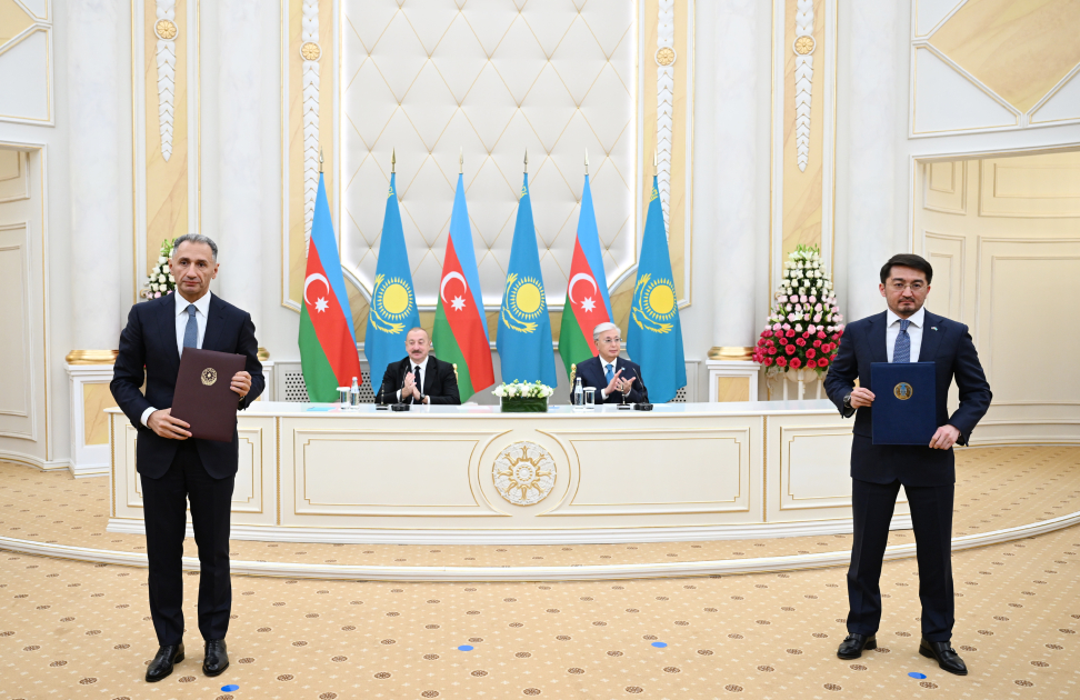 Состоялся обмен документами, подписанными между Азербайджаном и Казахстаном (ФОТО)