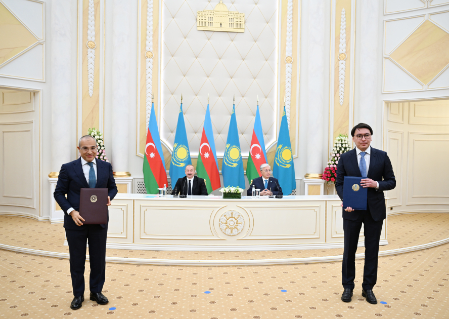Состоялся обмен документами, подписанными между Азербайджаном и Казахстаном (ФОТО)