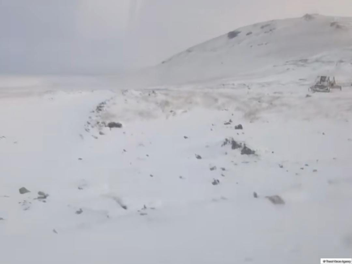 Снегопад в Лачине (ФОТО)