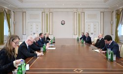 Президент Ильхам Алиев принял министра иностранных дел Эстонии (ФОТО/ВИДЕО)