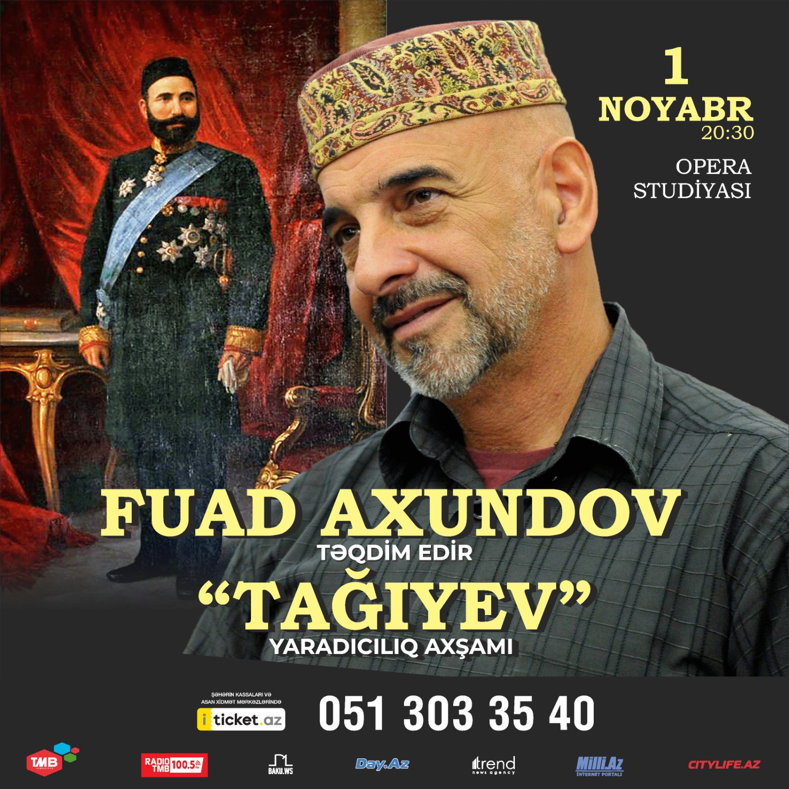 Фуад Ахундов представит творческий вечер, посвящённый феномену Гаджи Зейналабдина Тагиева