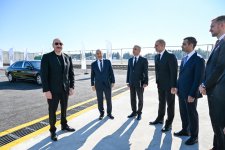 Президент Ильхам Алиев принял участие в открытии завода по переработке ячменя ООО Promalt в Имишли (ФОТО)