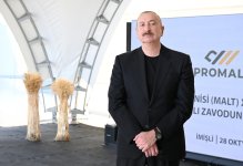 Президент Ильхам Алиев принял участие в открытии завода по переработке ячменя ООО Promalt в Имишли (ФОТО)