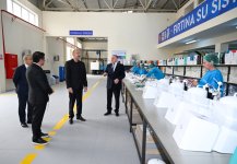 Президент Ильхам Алиев ознакомился с деятельностью предприятия по производству фильтров для воды в Сабирабаде (ФОТО)
