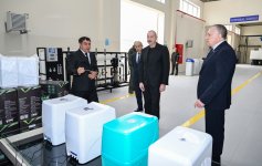 Президент Ильхам Алиев ознакомился с деятельностью предприятия по производству фильтров для воды в Сабирабаде (ФОТО)
