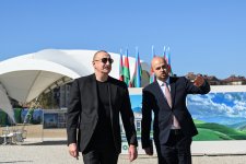 Президент Ильхам Алиев заложил фундамент Джебраильской городской мечети (ФОТО)