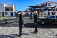 Президент Ильхам Алиев ознакомился с работами, проведенными в жилом комплексе на 104 квартиры в городе Зангилан (ФОТО)