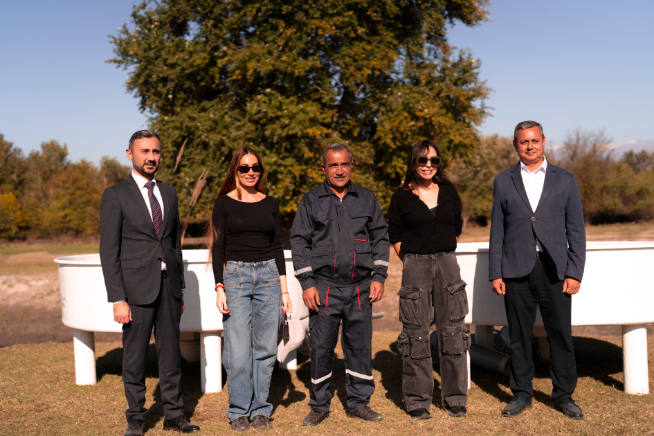 Вице-президент Фонда Гейдара Алиева Лейла Алиева и руководитель Баку Медиа Центра Арзу Алиева приняли участие в церемонии открытия Ахар-Бахарского национального парка в Гахском районе (ФОТО)