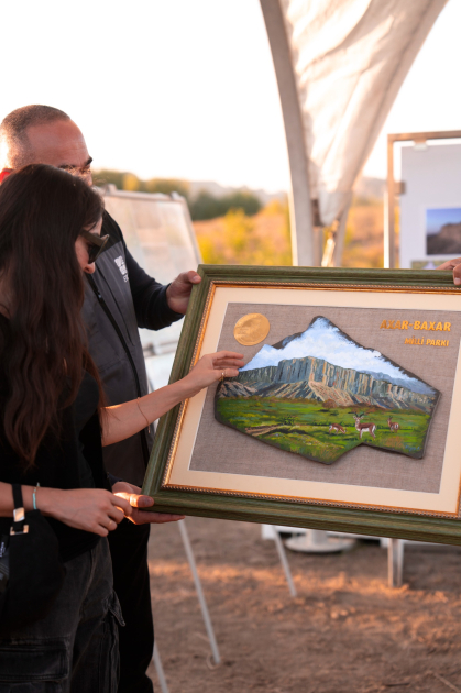 Вице-президент Фонда Гейдара Алиева Лейла Алиева и руководитель Баку Медиа Центра Арзу Алиева приняли участие в церемонии открытия Ахар-Бахарского национального парка в Гахском районе (ФОТО)