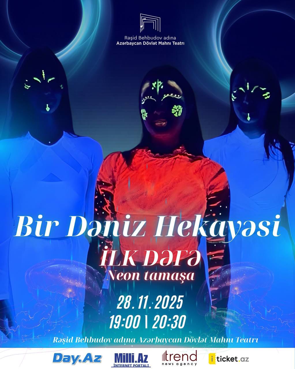 В Театре песни имени Рашида Бейбутова впервые будет представлено неоновое шоу "Морская история" (ВИДЕО)