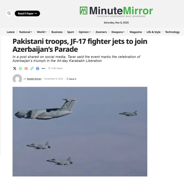 Авторитетные СМИ ряда стран широко осветили прошедший в Баку военный парад (ФОТО)