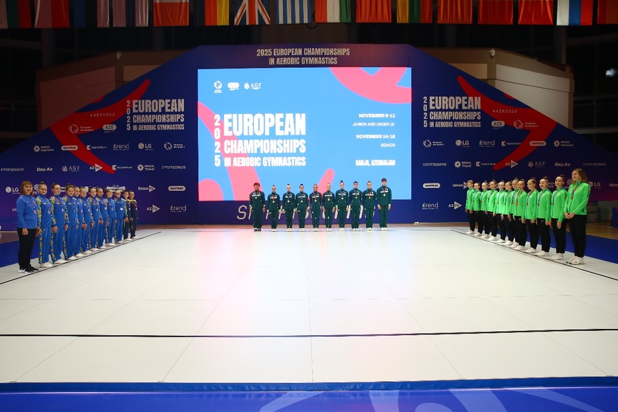 В Гяндже продолжается чемпионат Европы по аэробной гимнастике (ФОТО)