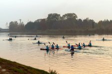 Вице-президент Фонда Гейдара Алиева Лейла Алиева встретилась со спортсменами на гребной базе в Мингячевире (ФОТО)