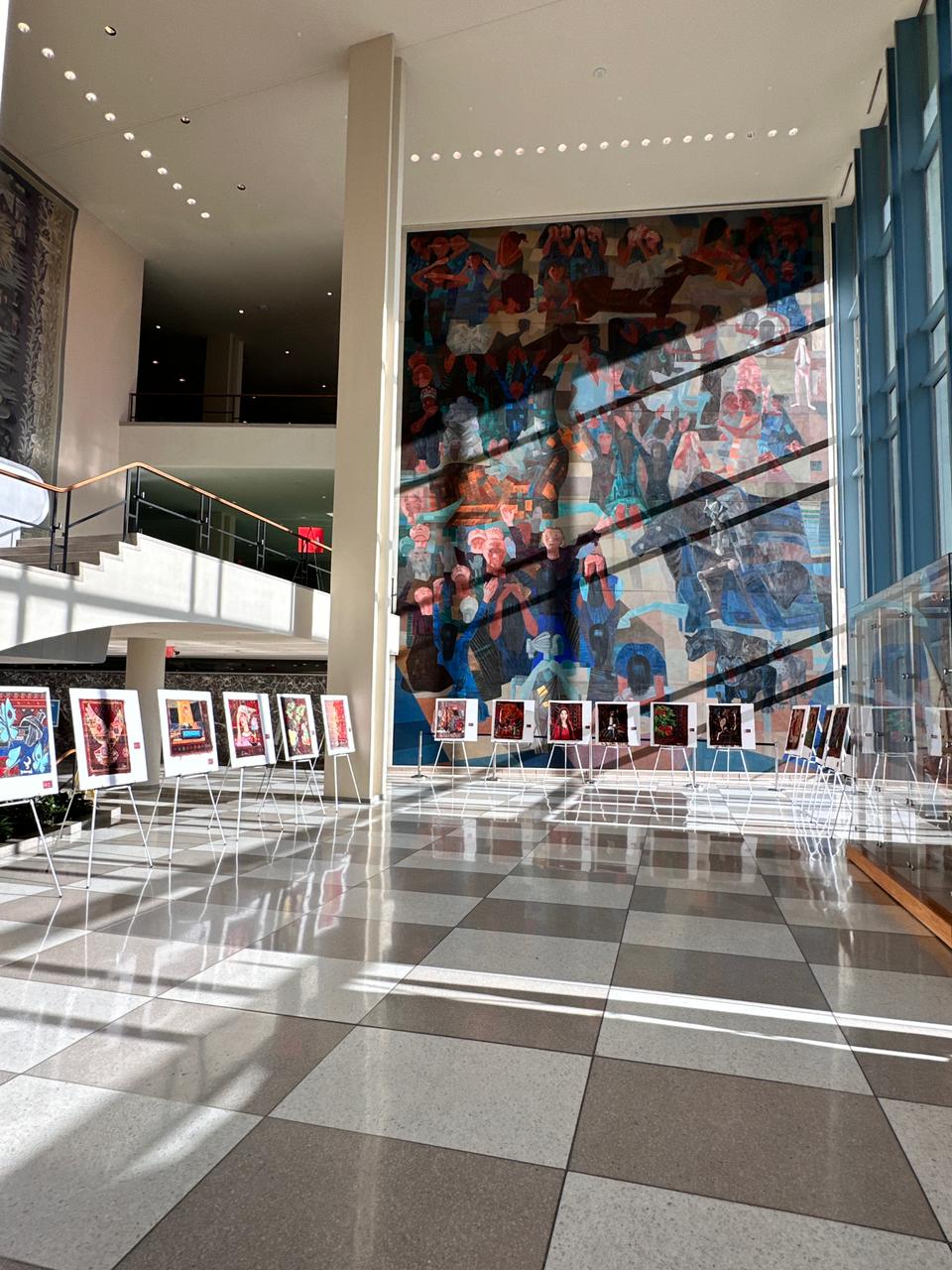 В штаб-квартире ООН открылась выставка "Вторая жизнь" – азербайджанские ковры через современную живопись (ФОТО)