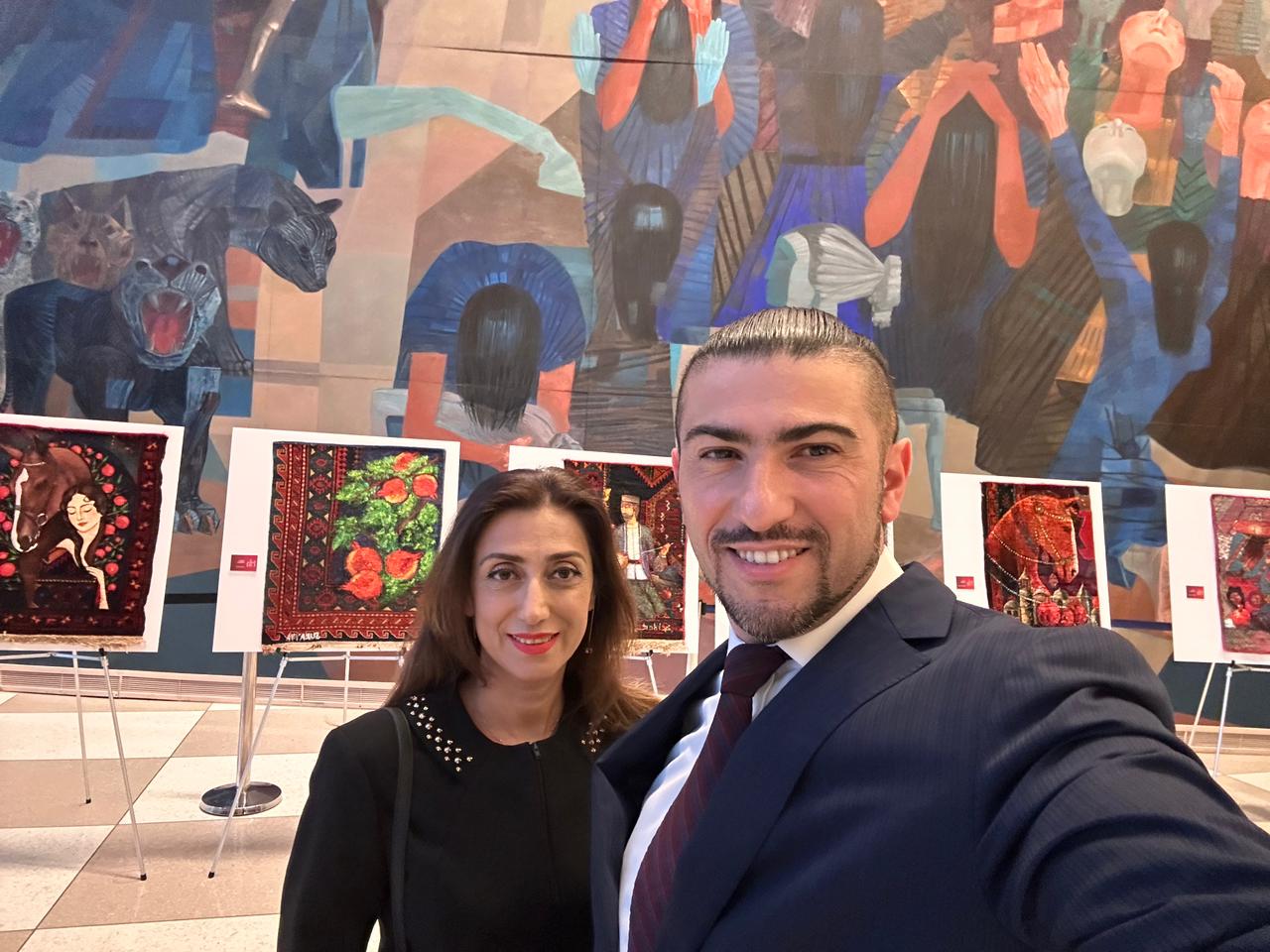 В штаб-квартире ООН открылась выставка "Вторая жизнь" – азербайджанские ковры через современную живопись (ФОТО)