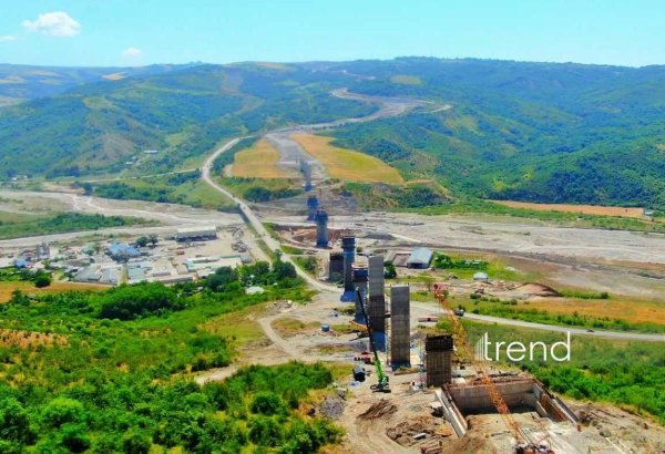 Обнародован прогресс по строительству самого высокого подвесного моста в Азербайджане