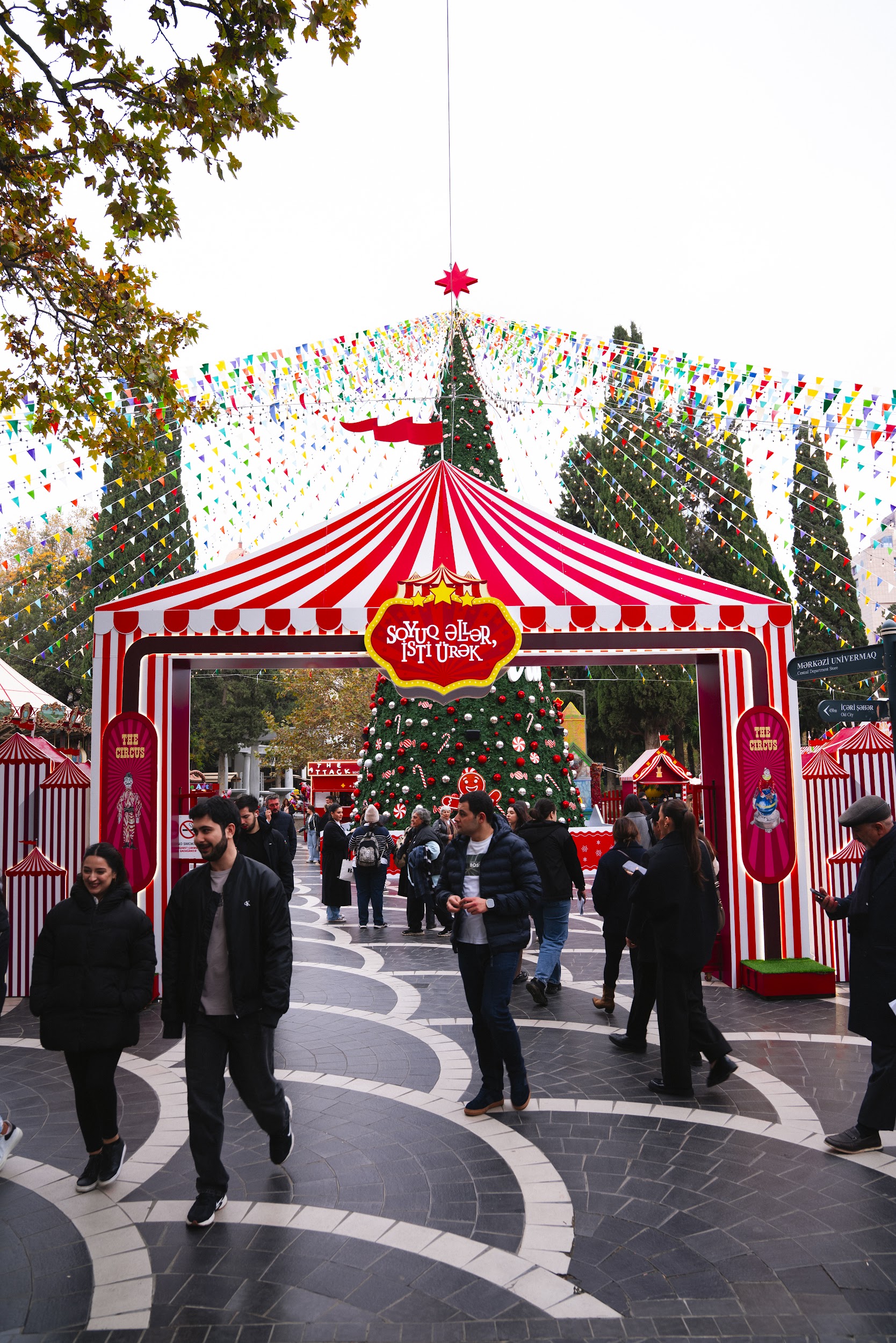 Ярмарка "Холодные руки, горячее сердце" в Баку впервые представлена в цирковой тематике и превращает Площадь Фонтанов в уникальное пространство (ФОТО)
