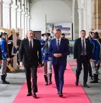 Состоялись встречи Президента Ильхама Алиева с председателем Национального совета Словакии в формате один на один и расширенном составе (ФОТО)