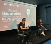 Знаменитая иранская актриса и режиссёр Ники Керими поделилась опытом с молодыми режиссёрами в Баку (ФОТО)