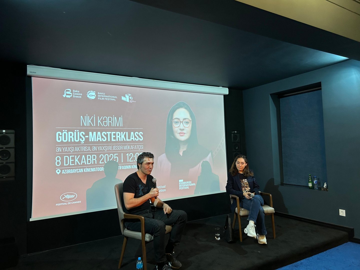 Знаменитая иранская актриса и режиссёр Ники Керими поделилась опытом с молодыми режиссёрами в Баку (ФОТО)