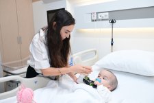 Вице-президент Фонда Гейдара Алиева Лейла Алиева приняла участие в церемонии открытия Центра трансплантации костного мозга в госпитале Liv Bona Dea (ФОТО)