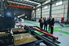 Президент Ильхам Алиев принял участие в открытии предприятия по производству металлических электрических опор в Агдаме (ФОТО)