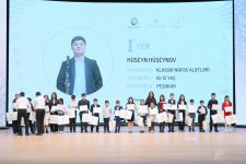 Вице-президент Фонда Гейдара Алиева Лейла Алиева и Алена Алиева приняли участие в заключительной церемонии награждения победителей Детского художественного фестиваля (ФОТО)