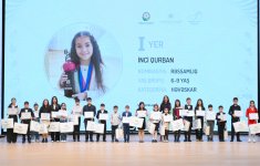 Вице-президент Фонда Гейдара Алиева Лейла Алиева и Алена Алиева приняли участие в заключительной церемонии награждения победителей Детского художественного фестиваля (ФОТО)