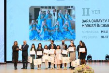 Вице-президент Фонда Гейдара Алиева Лейла Алиева и Алена Алиева приняли участие в заключительной церемонии награждения победителей Детского художественного фестиваля (ФОТО)