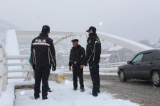 Полиция Азербайджана перешла на усиленный режим работы из-за погодных условий (ФОТО)