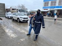 Полиция Азербайджана перешла на усиленный режим работы из-за погодных условий (ФОТО)