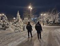 Полиция Азербайджана работает в непрерывном режиме в связи с погодными условиями (ФОТО)