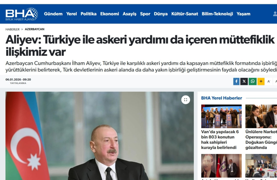 Интервью Президента Ильхама Алиева местным телеканалам - в центре внимания мировых медиа (ФОТО)