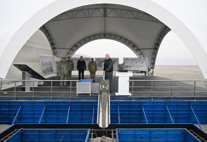 Президент Ильхам Алиев заложил фундамент Центра специальных операций в Агдеринском районе (ФОТО/ВИДЕО)