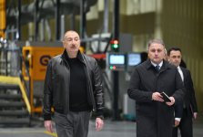 Президент Ильхам Алиев принял участие в открытии после реконструкции Тертерского электромеханического завода (ФОТО/ВИДЕО)