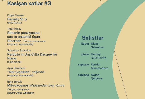 В Баку состоится концерт современной музыки "Пересекающиеся линии #3" - вход свободный