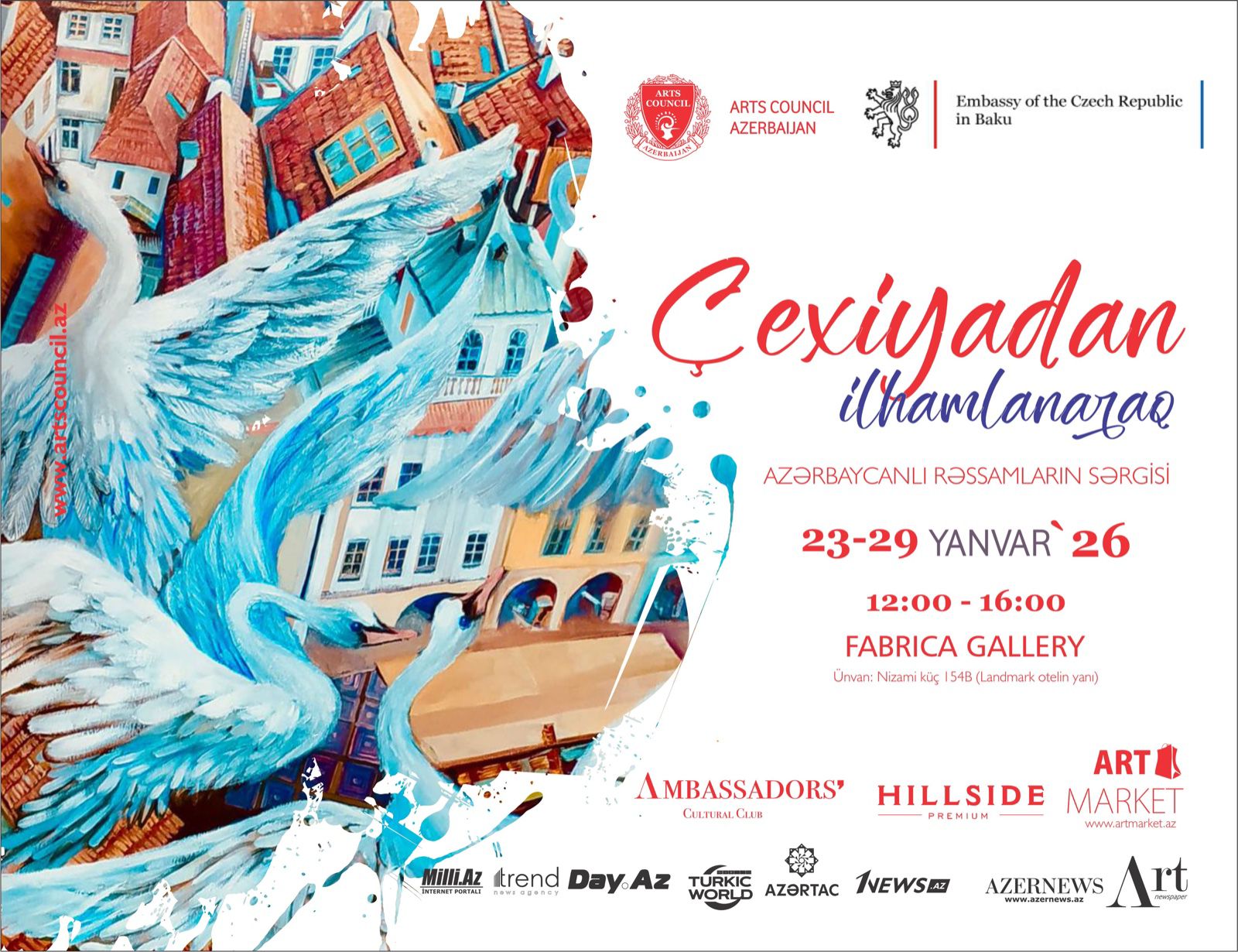 В Баку открылась выставка "Вдохновлённый Чехией" по итогам творческого воркшопа (ФОТО)