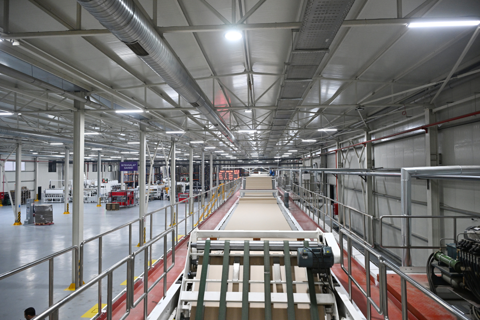 Президент Ильхам Алиев принял участие в открытии предприятия по производству картонной и коробочной тары (ФОТО)